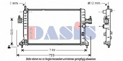 AKS DASIS 150015n -  Радиатор, охлаждение двигателя